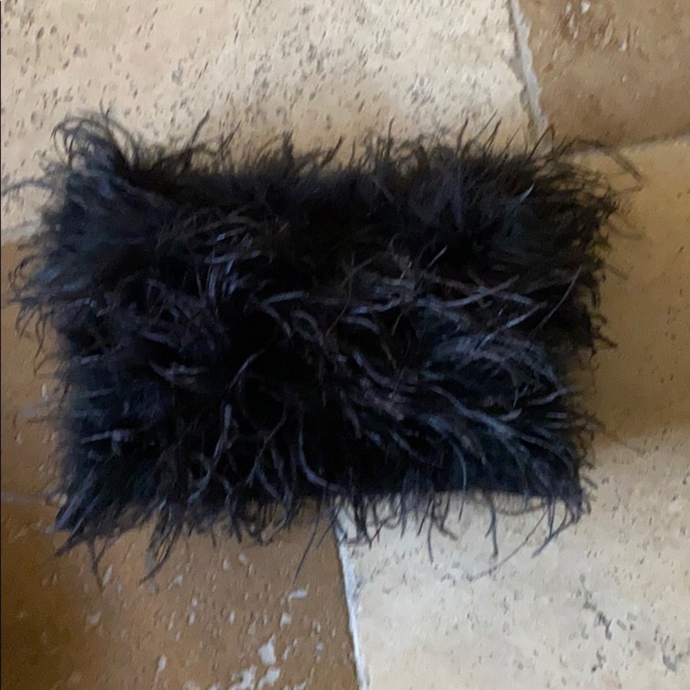 Donna Karan Home Black Feathered Pillow 10”x14”